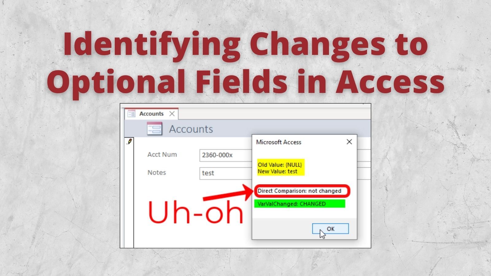 How to Check If Two Variant Values Are Equal (or Not) in VBA
