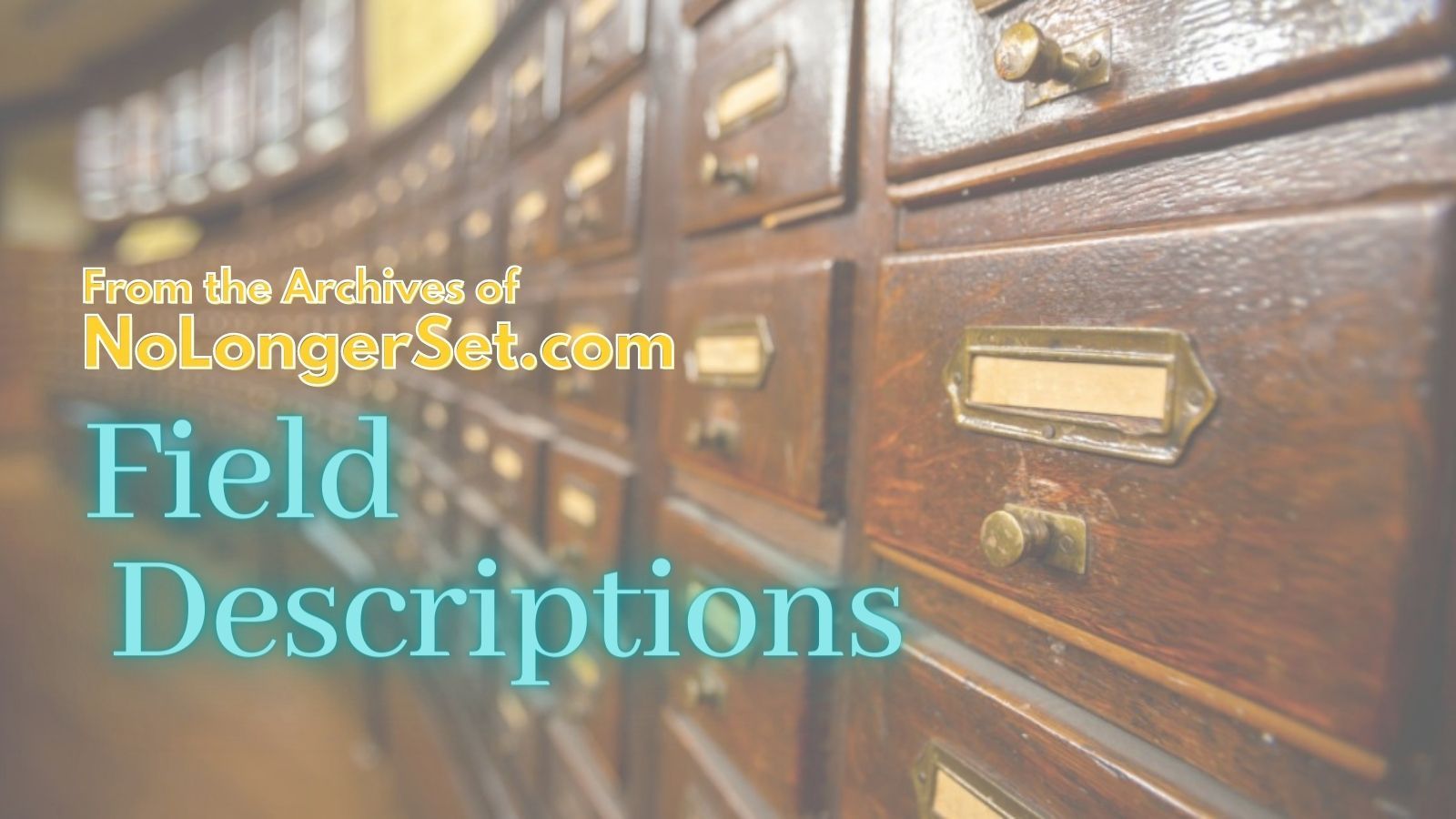 Archive Collection: Field Descriptions