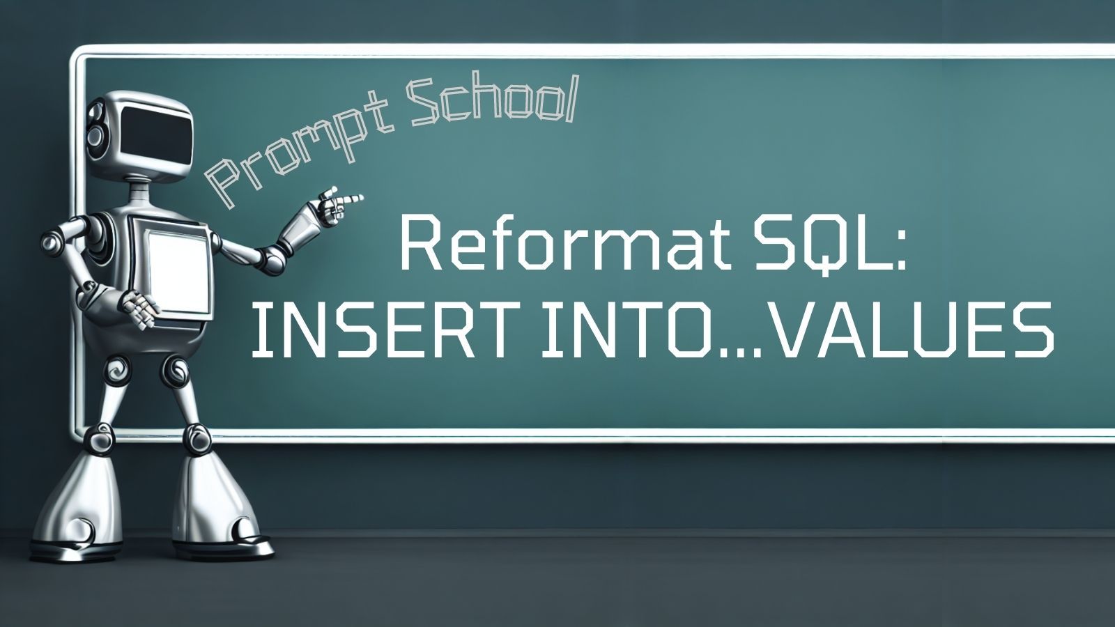 Reformat an INSERT INTO...VALUES Statement with ChatGPT