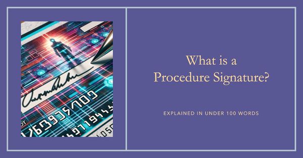What is a Procedure Signature?